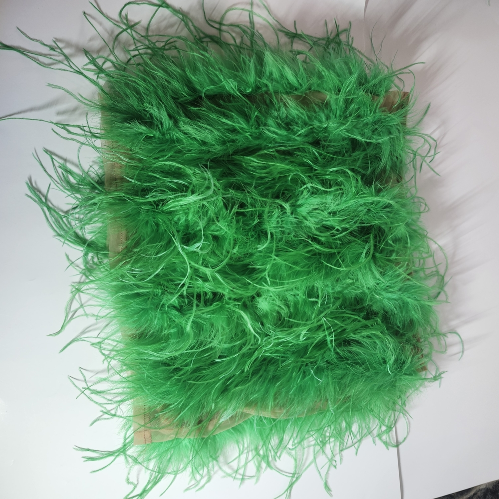 Nova Luxe Vibrant Green Feather Skirt